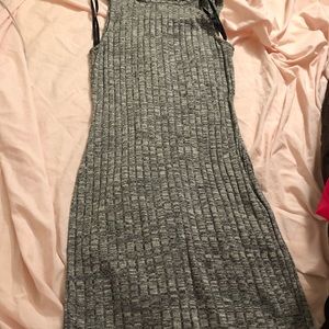 Grey dress.